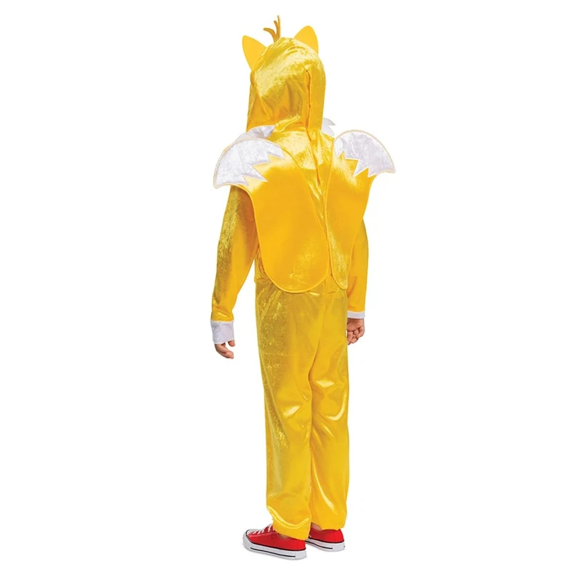 Sonic Tails Classic Costume for Kids, Hooded Jumpsuit