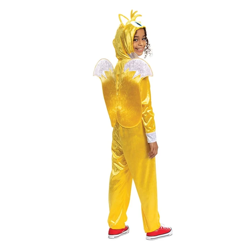 Sonic Tails Classic Costume for Kids, Hooded Jumpsuit