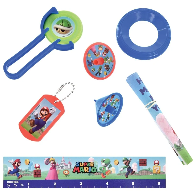 Super Mario Favour Party Supplies Kit, 8 Guests