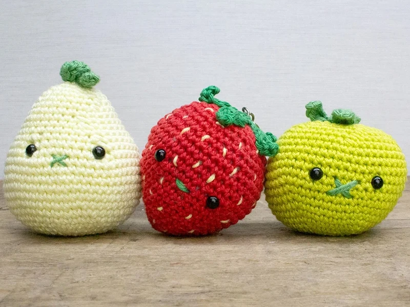 Kit crochet - Pendentif sac / porte clé - Citron