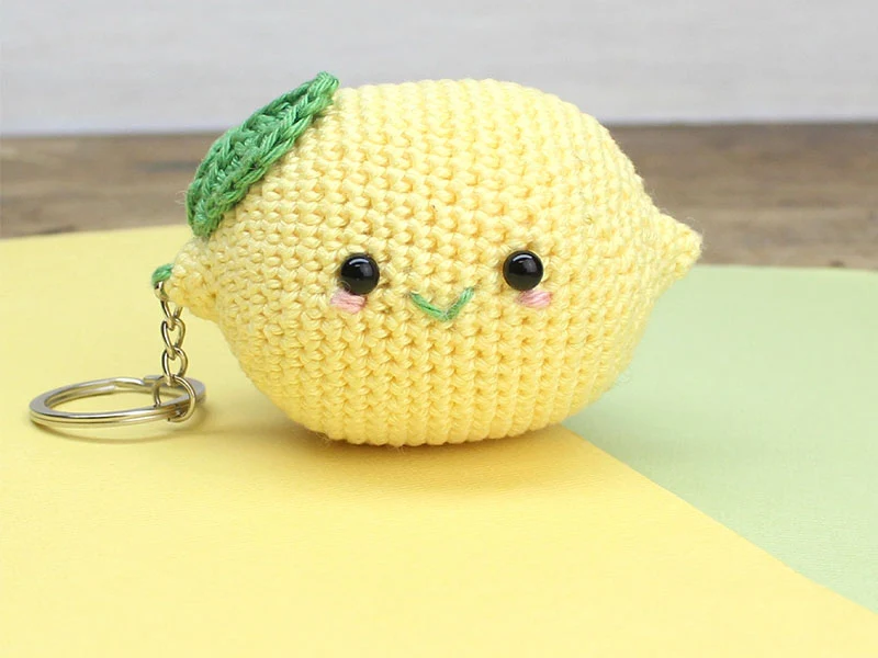 Kit crochet - Pendentif sac / porte clé - Citron
