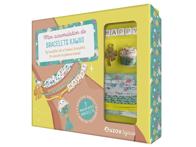 Kit créatif - Mon accumulation de bracelets Kawaii - Auzou