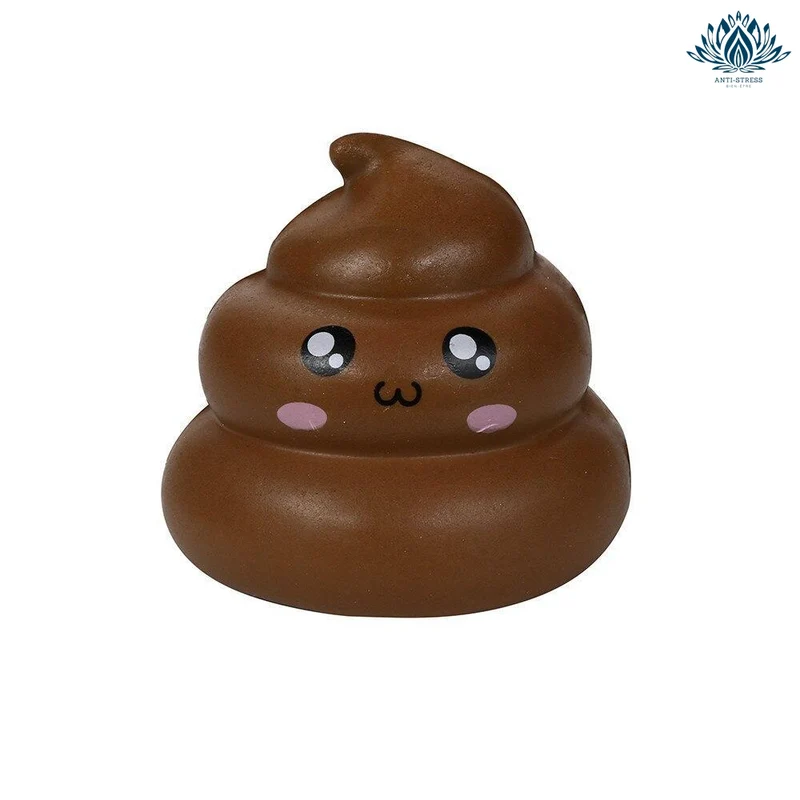 Balle anti-stress Emoji Caca marron