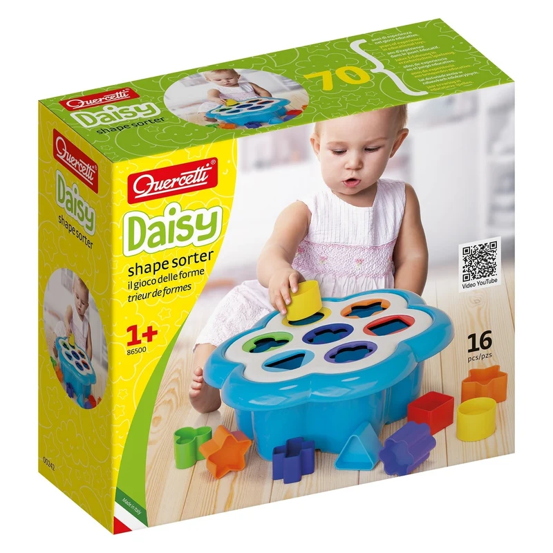 Quercetti Fantacolor Daisy Shape Sorter Educational Toy 14 Pieces