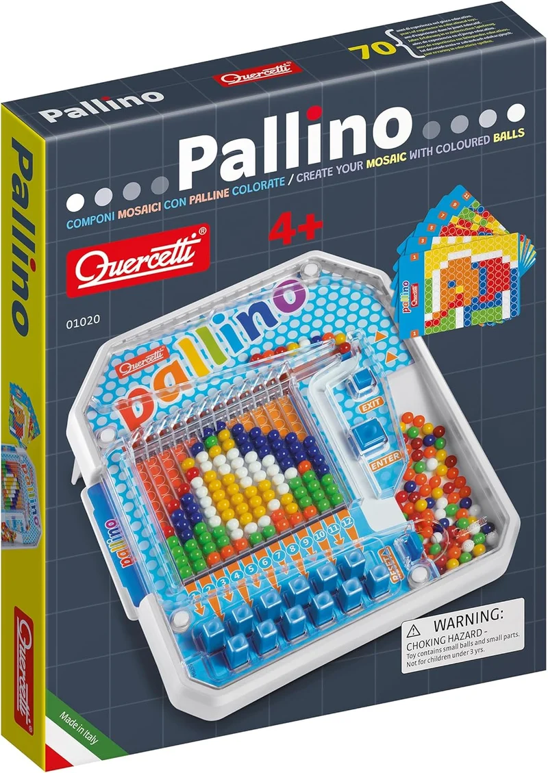 Quercetti Pallino Educational Mosaic Toy with Colored Balls