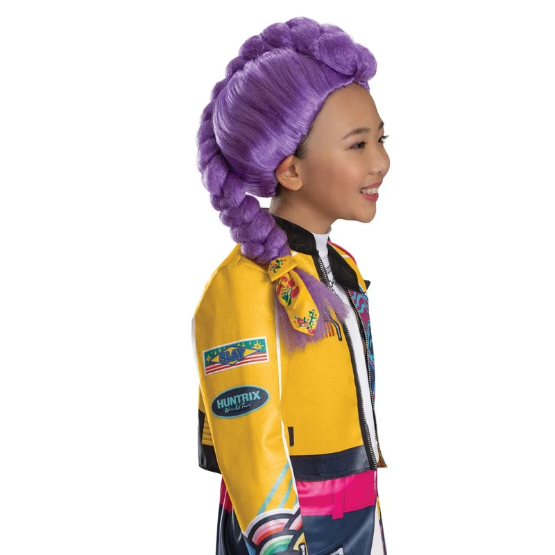 Kpop Demon Hunters Rumi Wig for Kids, Purple Wig