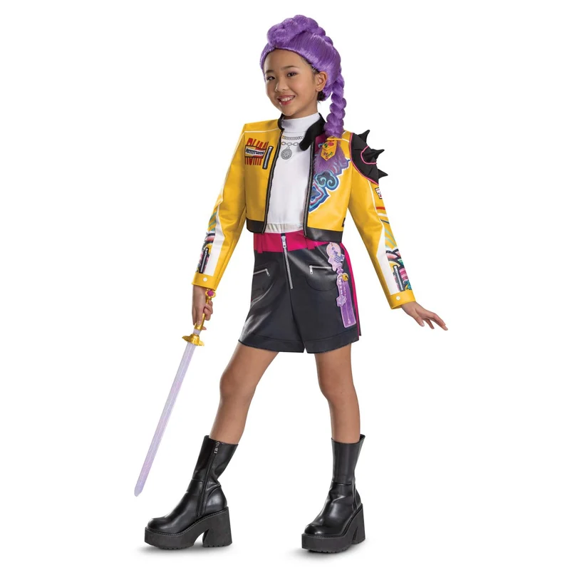 Kpop Demon Hunters Rumi Wig for Kids, Purple Wig