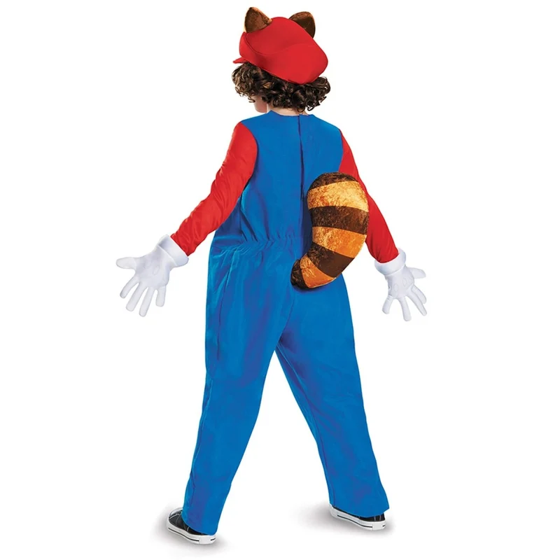 Super Mario Raccoon Deluxe Costume for Kids, Nintendo, Jumpsuit with Tail