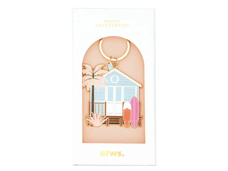 Porte-clés en émail Beach House - ATWS