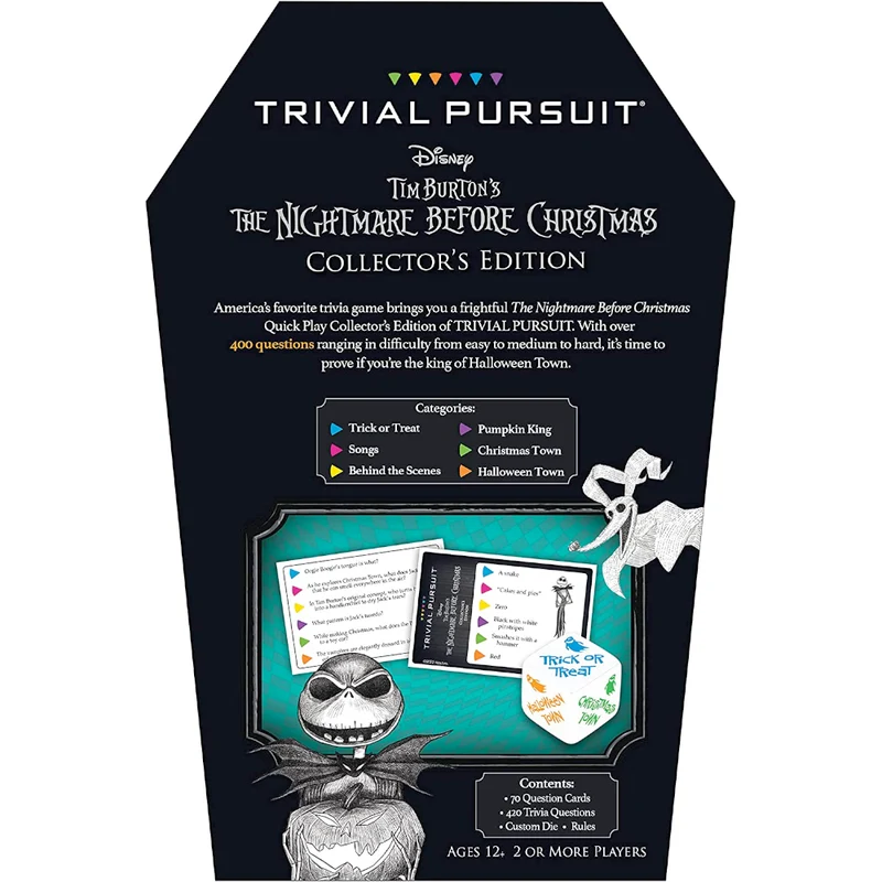 Nightmare Before Christmas Trivial Pursuit--