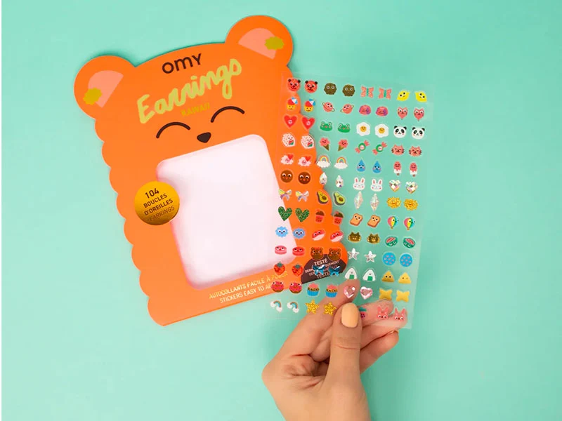 Boucles d'oreilles Stickers - Kawai- OMY