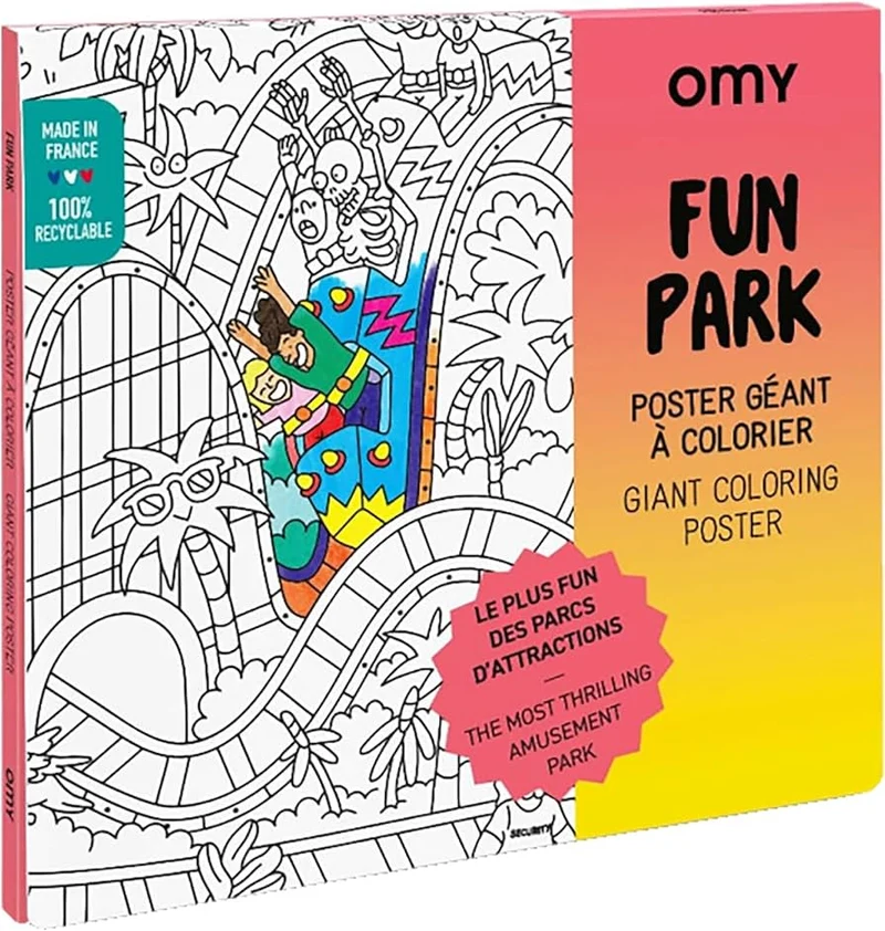 Poster géant à colorier - FUN PARK - OMY