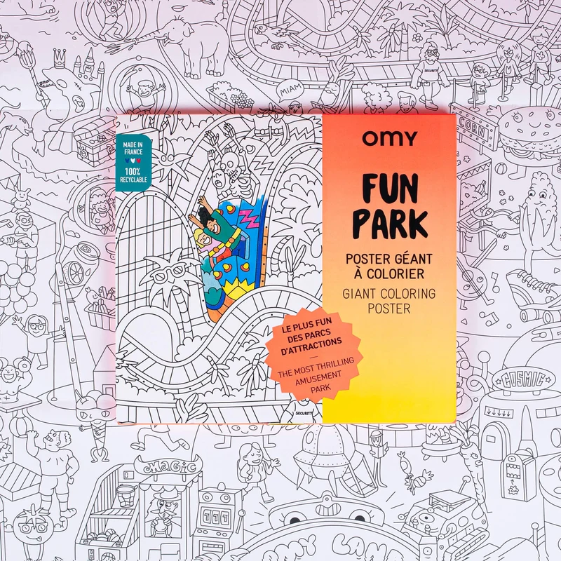 Poster géant à colorier - FUN PARK - OMY
