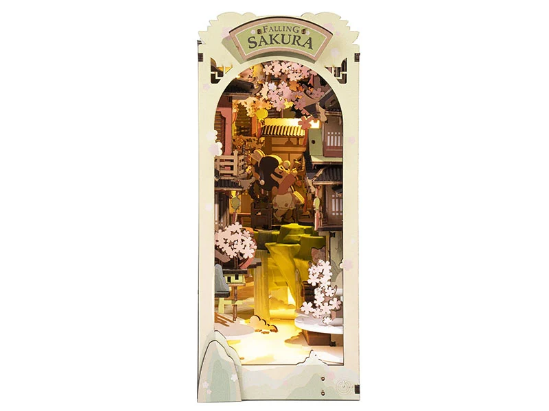 Book Nook - Pièce miniature - Fleurs de Sakura Falling