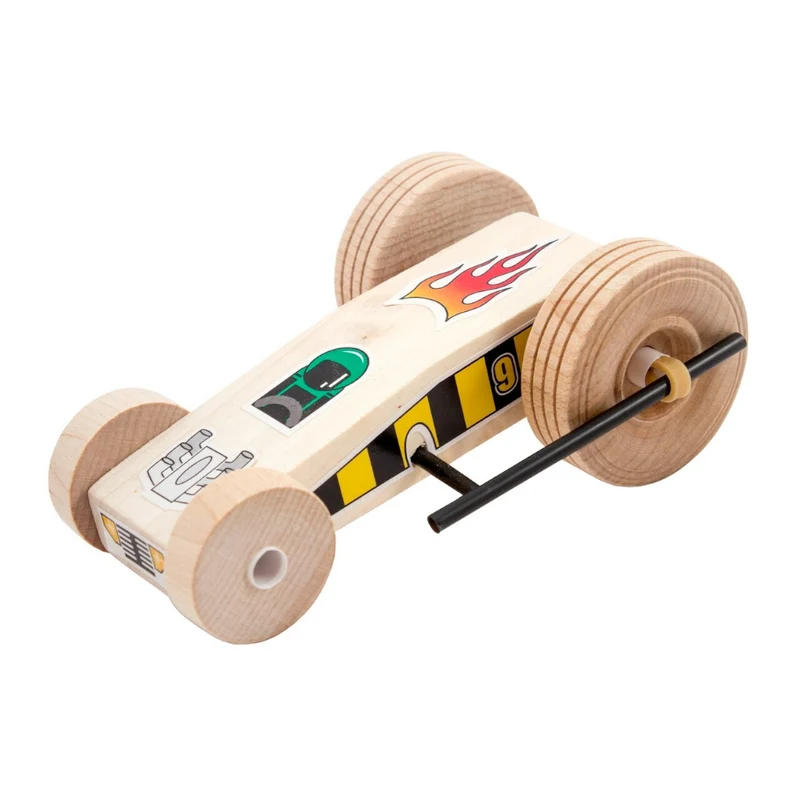 Rubberband Roadster Wooden Racecar Kit