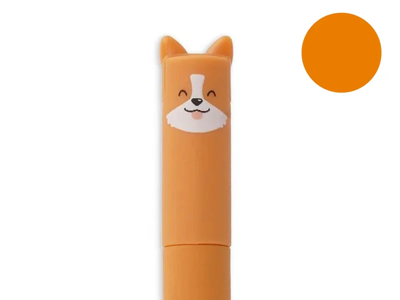 Stylo à encre gel noire effaçable - Corgi
