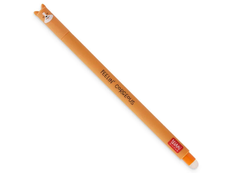 Stylo à encre gel noire effaçable - Corgi