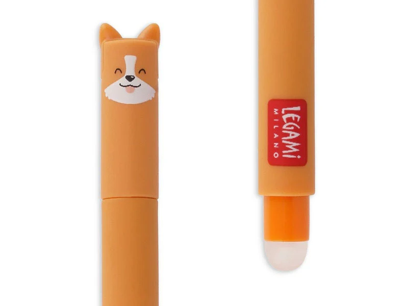 Stylo à encre gel noire effaçable - Corgi