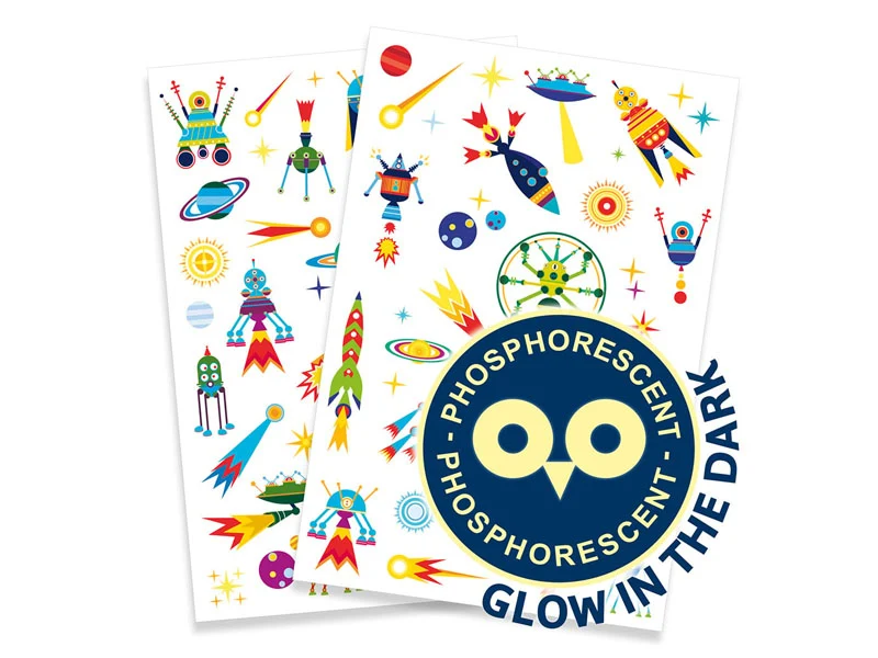 50 tatouages phosphorescents - Space oddity