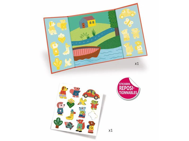 Pochette DIY pour les tout-petits - Stickers épais et repositionnables