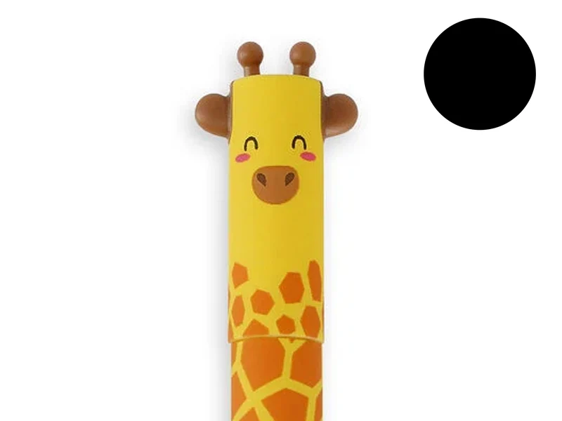 Stylo à encre gel noire effaçable - Girafe