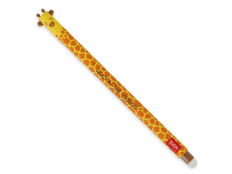 Stylo à encre gel noire effaçable - Girafe