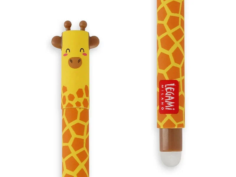 Stylo à encre gel noire effaçable - Girafe