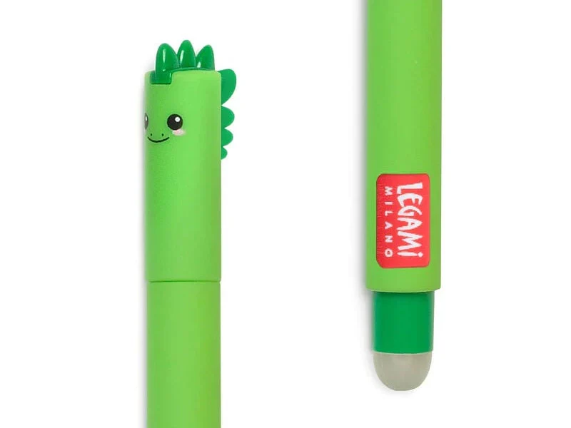 Stylo à encre gel verte effaçable - Dinosaure