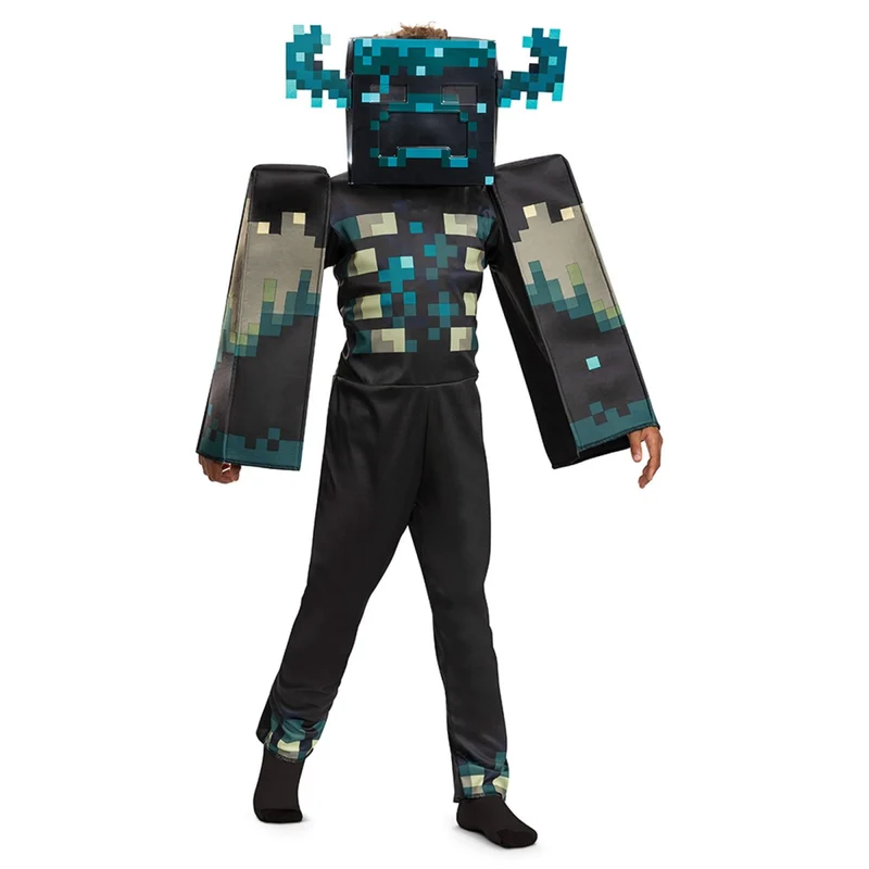 Minecraft Warden Deluxe Costume for Kids, Jumpsuit and Mask