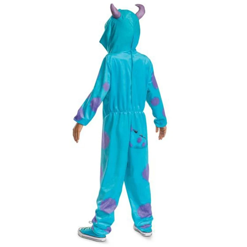 Monster University Sulley Costume for Kids, Disney, Hooded Jumpsuit