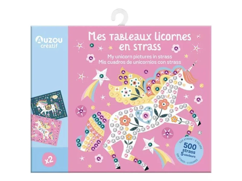 Mes Tableaux licorne en strass - Auzou