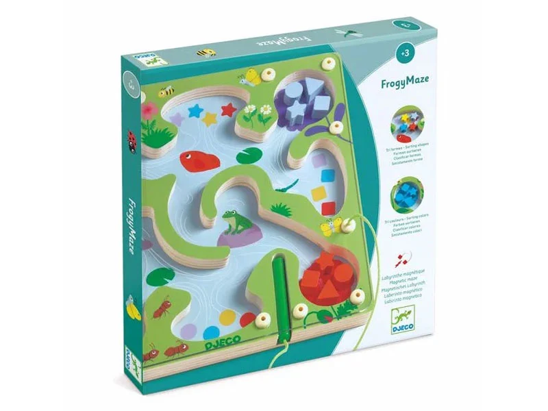 Jeu éductaif en bois - Labyrinthe Frogy Maze