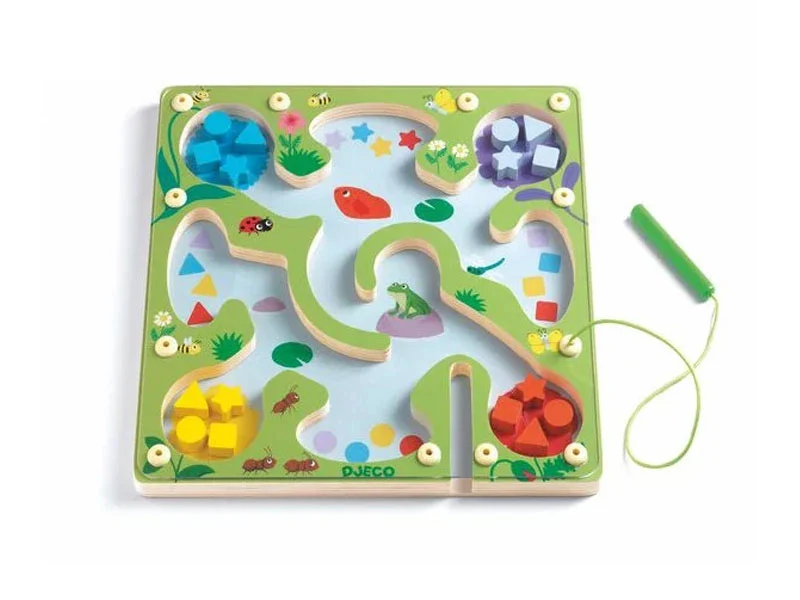 Jeu éductaif en bois - Labyrinthe Frogy Maze