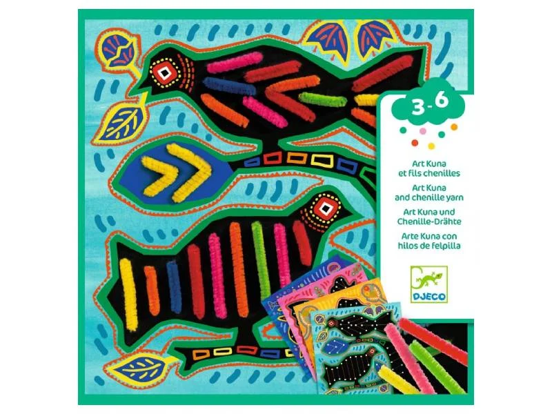 Coffret DIY Art Kuna et fils chenilles