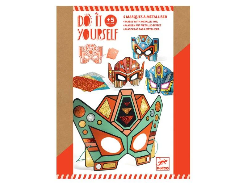 Coffret DIY Masques super robots à métalliser