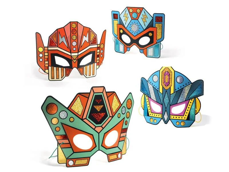 Coffret DIY Masques super robots à métalliser