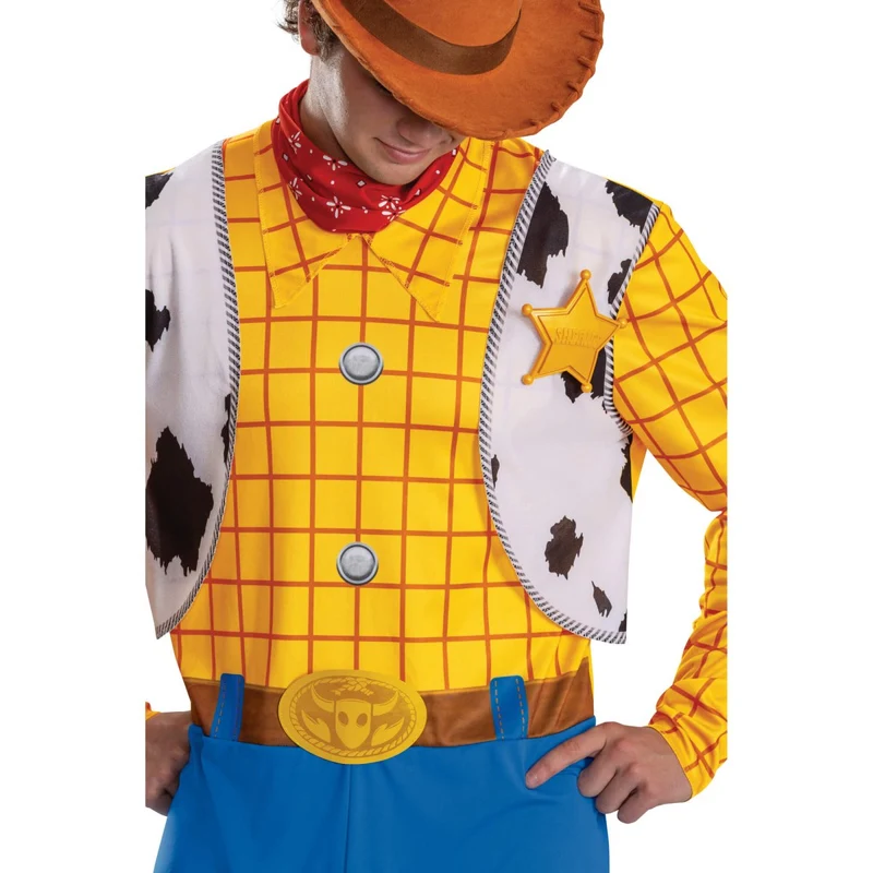Toy Story Woody Classic Costume for Adults, Disney, Jumpsuit, Bandana and Hat
