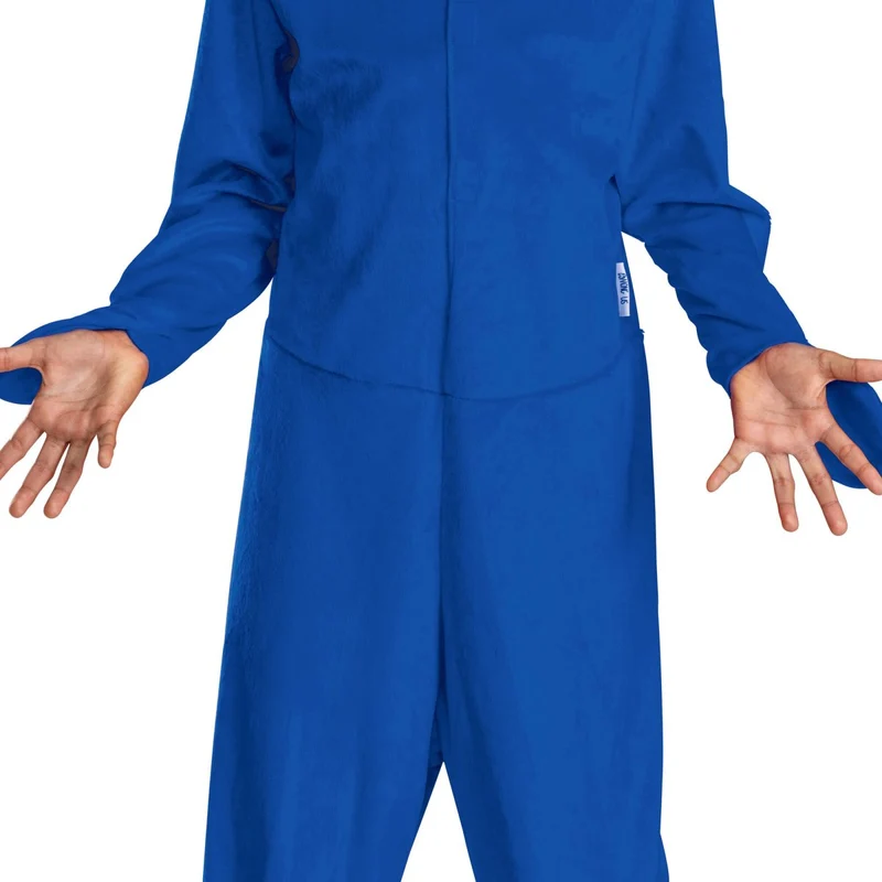 Among Us Blue Imposter Costume for Kids, Hooded Jumpsuit