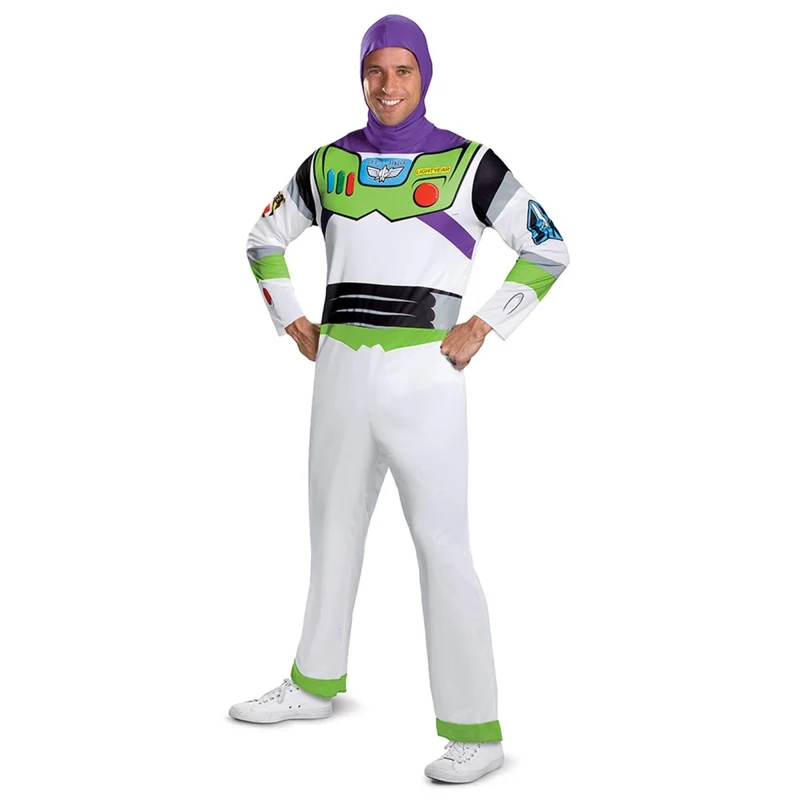 Toy Story Buzz Lightyear Costume for Adults, Disney, Jumpsuit and Hood