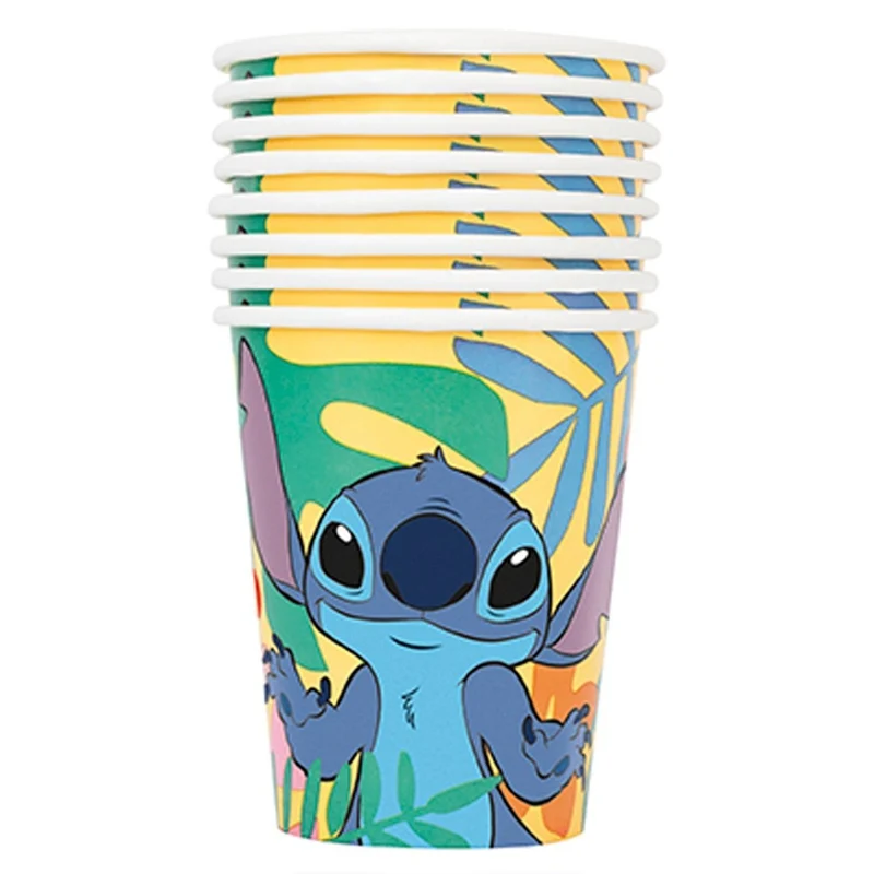 Stitch Party Paper Cups, Disney, 9 Oz, 8 Count