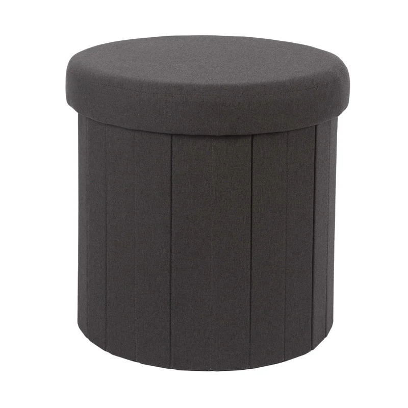 COFFRE POUF PLIABLE NOIR PILLS