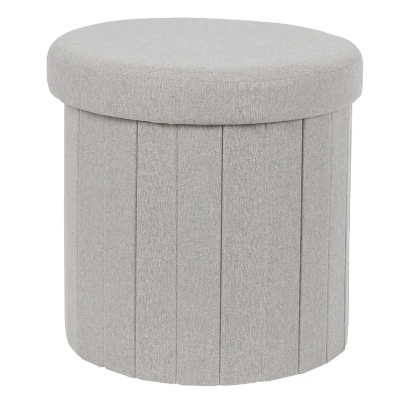 COFFRE POUF PLIABLE GRIS PILLS