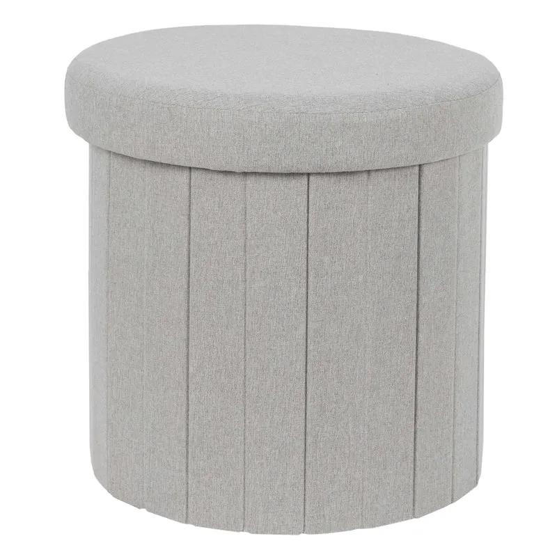 COFFRE POUF PLIABLE GRIS PILLS