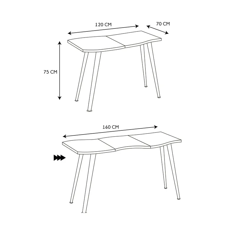 TABLE EXTENSIBLE 4 A 6 PERSONNES FOREST