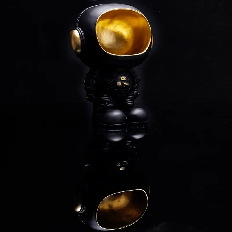 STATUE ASTRONAUTE VIDE POCHE NOIR