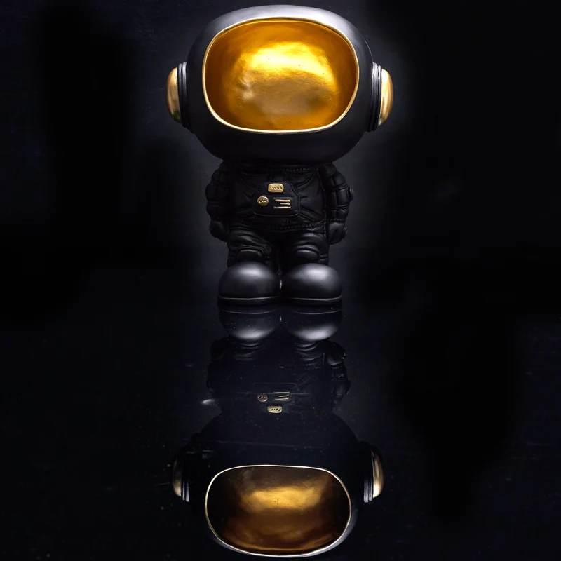 STATUE ASTRONAUTE VIDE POCHE NOIR