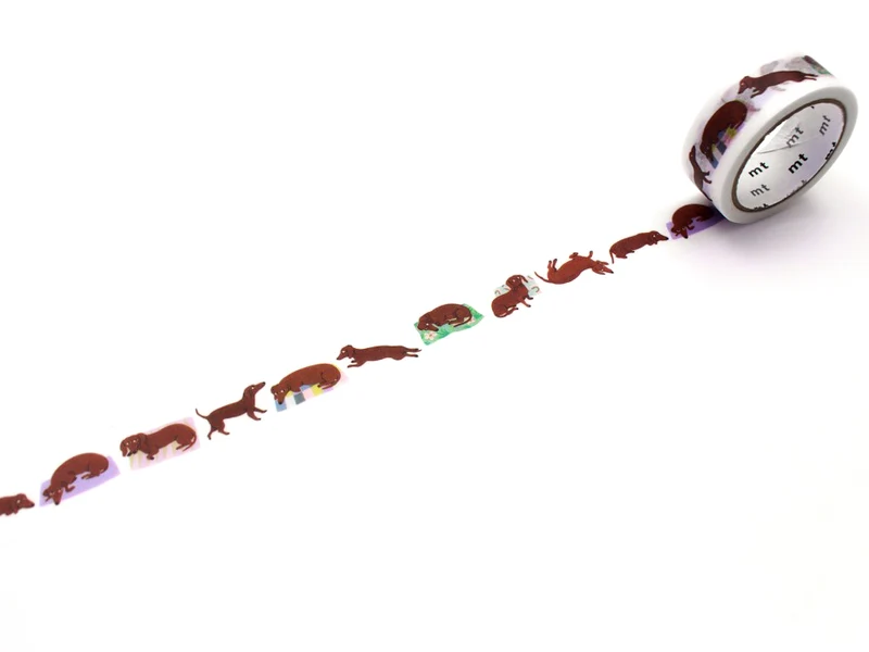 Masking Tape MT x Lea Maupetit teckel scrapbooking - 1,5 cm x 5 m