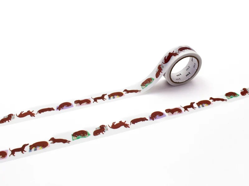 Masking Tape MT x Lea Maupetit teckel scrapbooking - 1,5 cm x 5 m