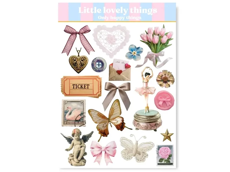 Planches d'autocollants - Petites choses adorables - Only Happy Things
