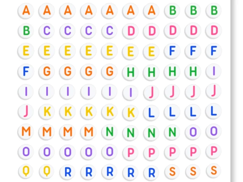 Planches d'autocollants - Lettres Alphabet - Only Happy Things